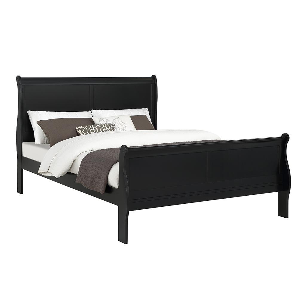 Contemporary, Rustic Full bed Louis Philippe III 19508F in Black 