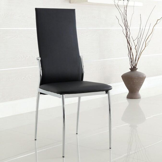 Contemporary Dining Side Chair CM8310BK-SC-2PK Kalawao CM8310BK-SC-2PK in Black Leatherette