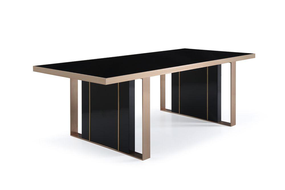 

    
Contemporary Black/Rosegold Stainless Steel Dining Table VIG Furniture Nova Domus VGVCT-A002
