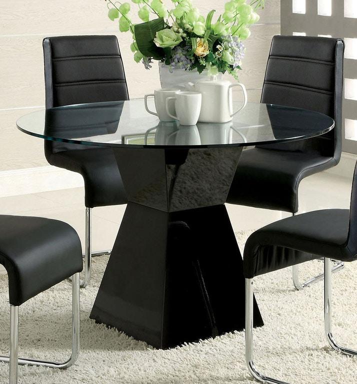 Contemporary Dining Table CM8371BK-T Mauna CM8371BK-T in Black 