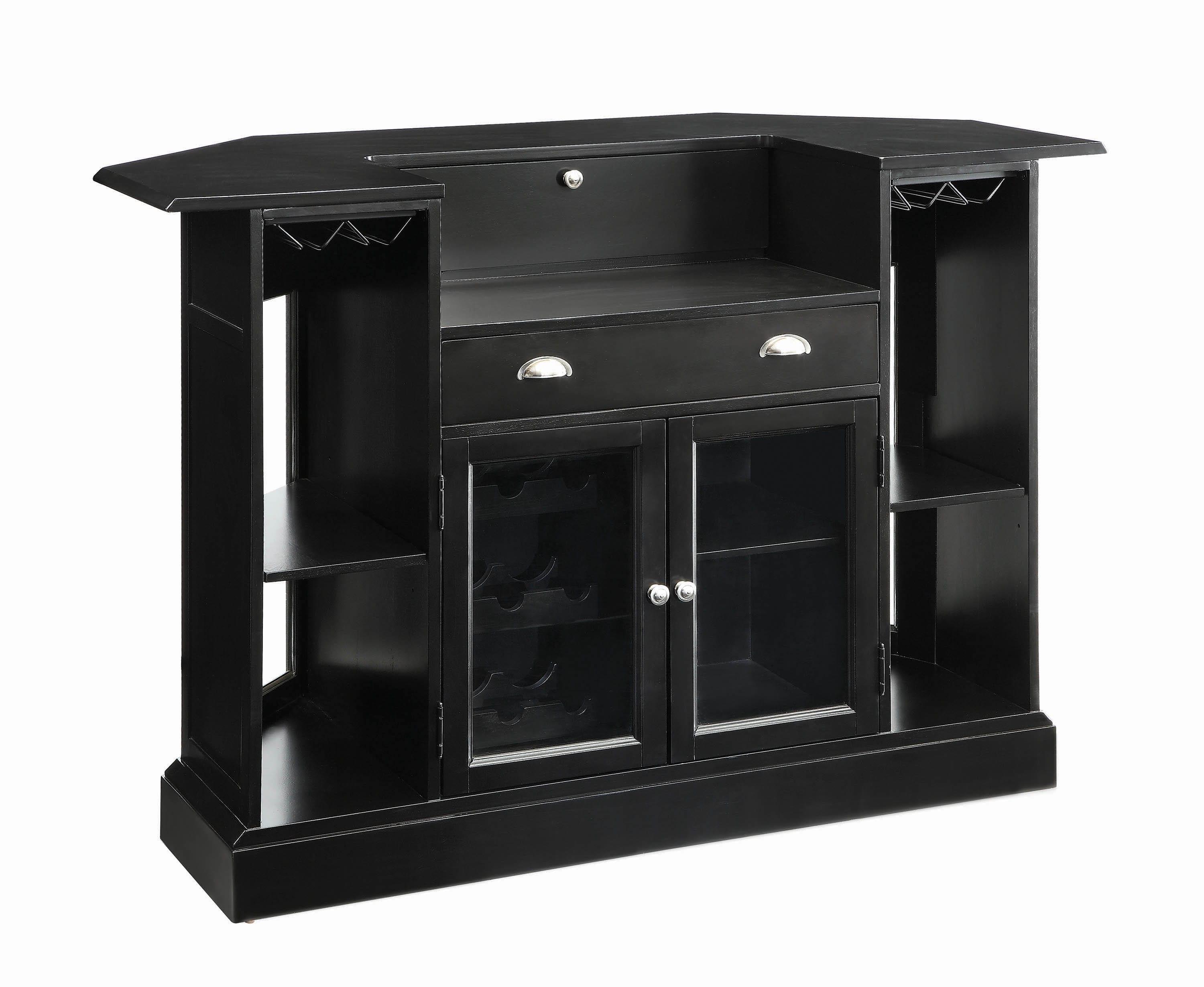

    
Contemporary Black Wood Bar unit by Coaster
