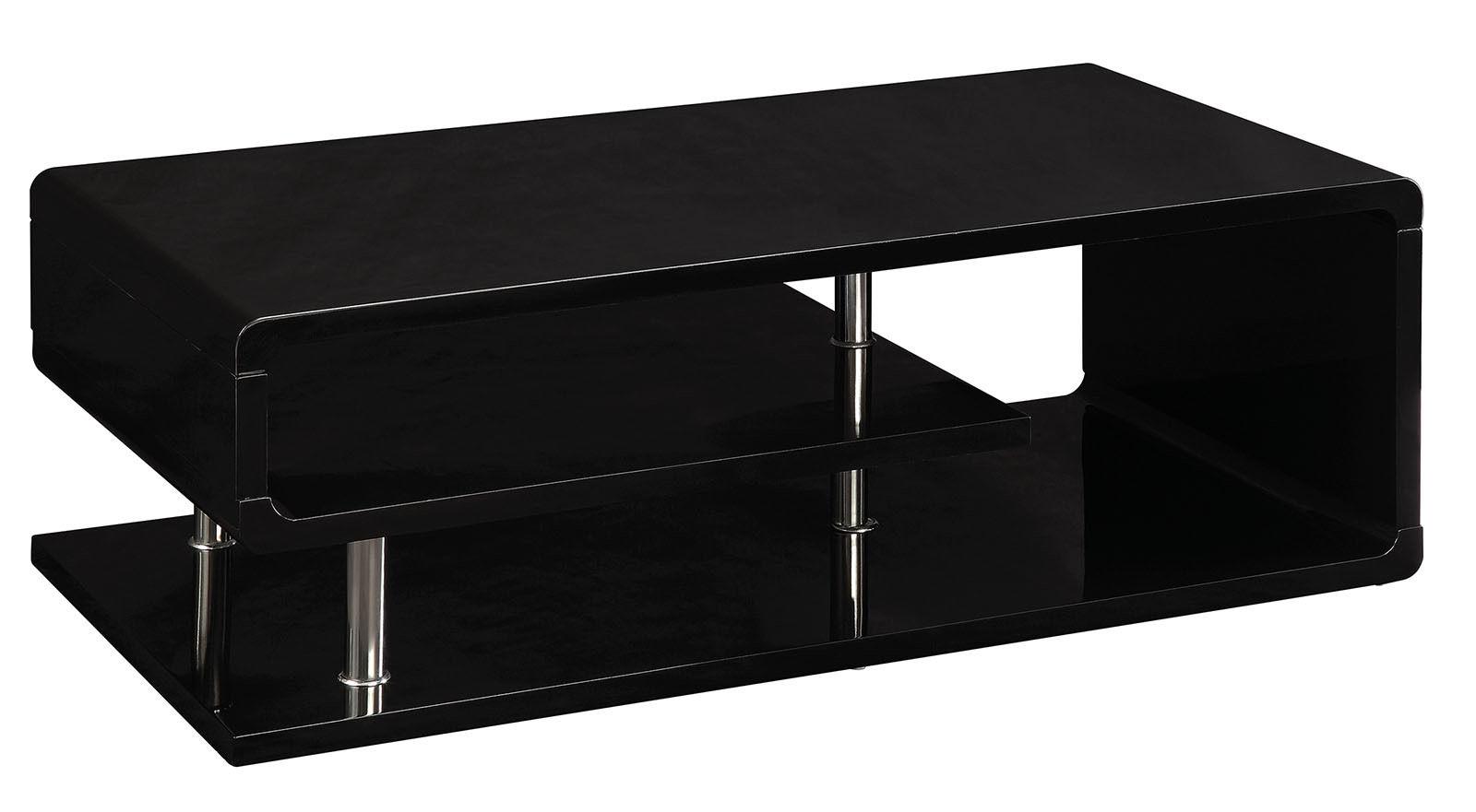 

    
Contemporary Black Wood Coffee Table Furniture of America CM4057BK-C Ninove
