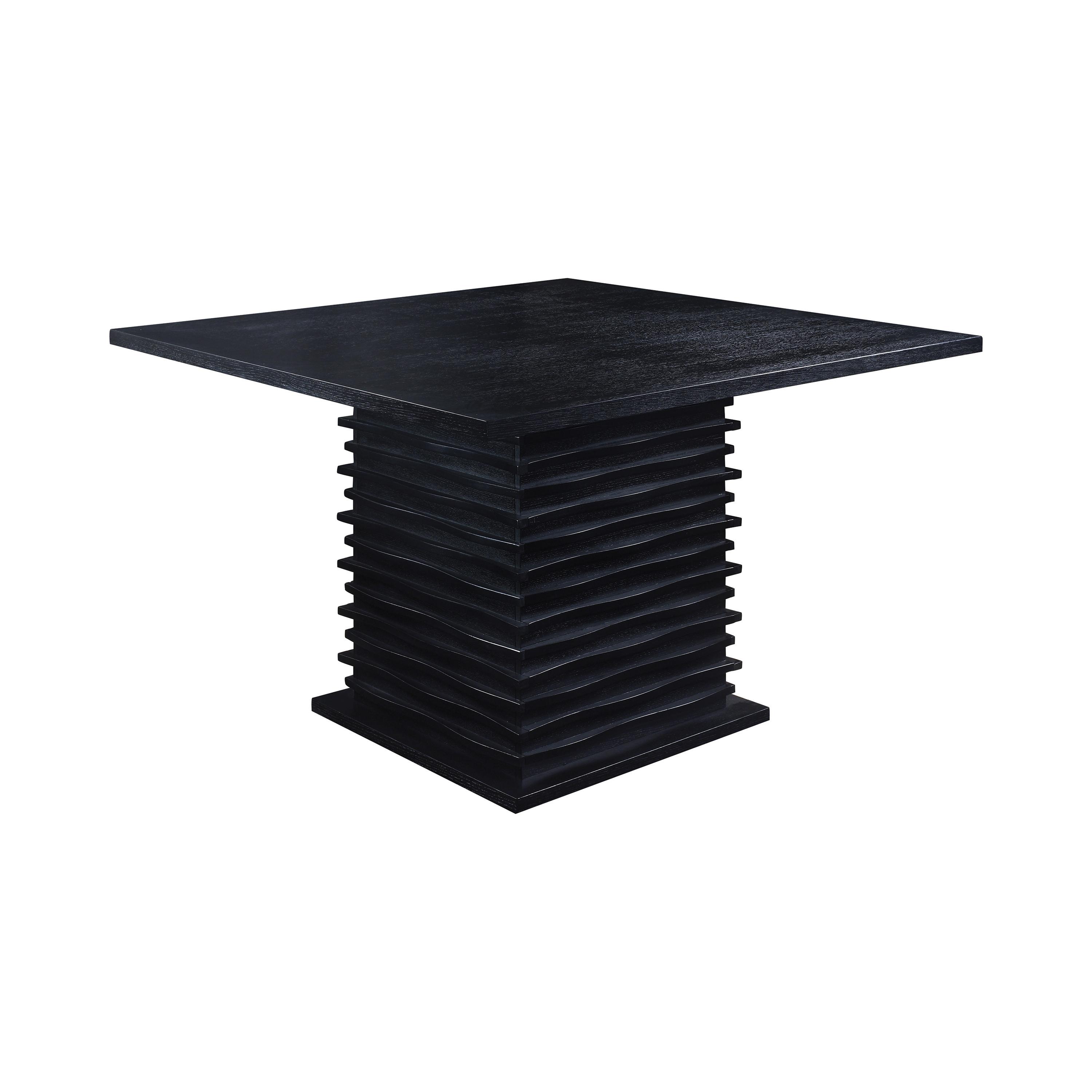 

    
Modern Black Solid Wood Counter Height Table Coaster 102068 Stanton
