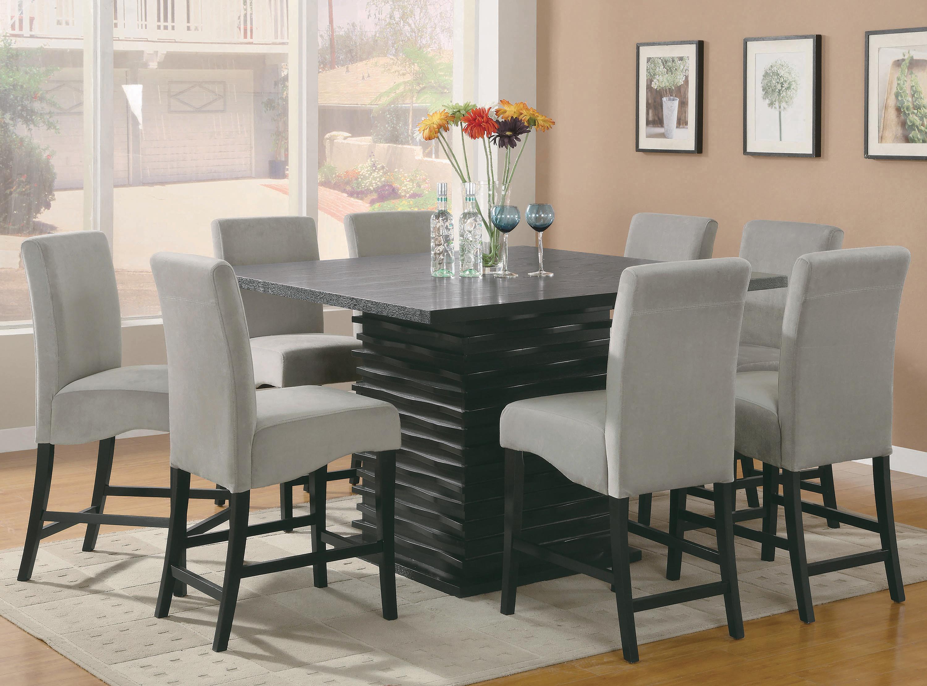 

    
Modern Black Solid Wood Counter Height Table Coaster 102068 Stanton
