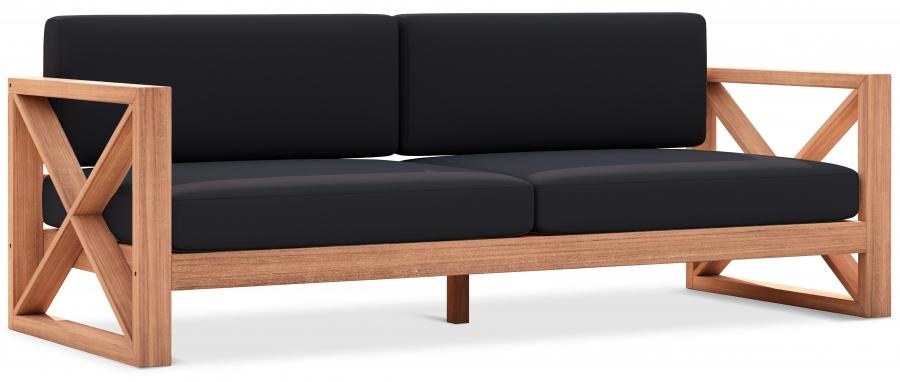 

    
Contemporary Black Wood Fabric Patio Sofa Meridian Furniture Anguilla 352Black-S
