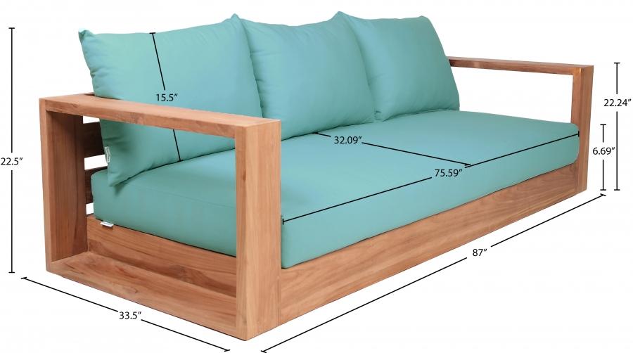 

    
 Order  Contemporary Blue Wood Fabric Patio Sofa Set 2PCS Meridian Furniture Tulum 353SeaBlue-S-2PCS
