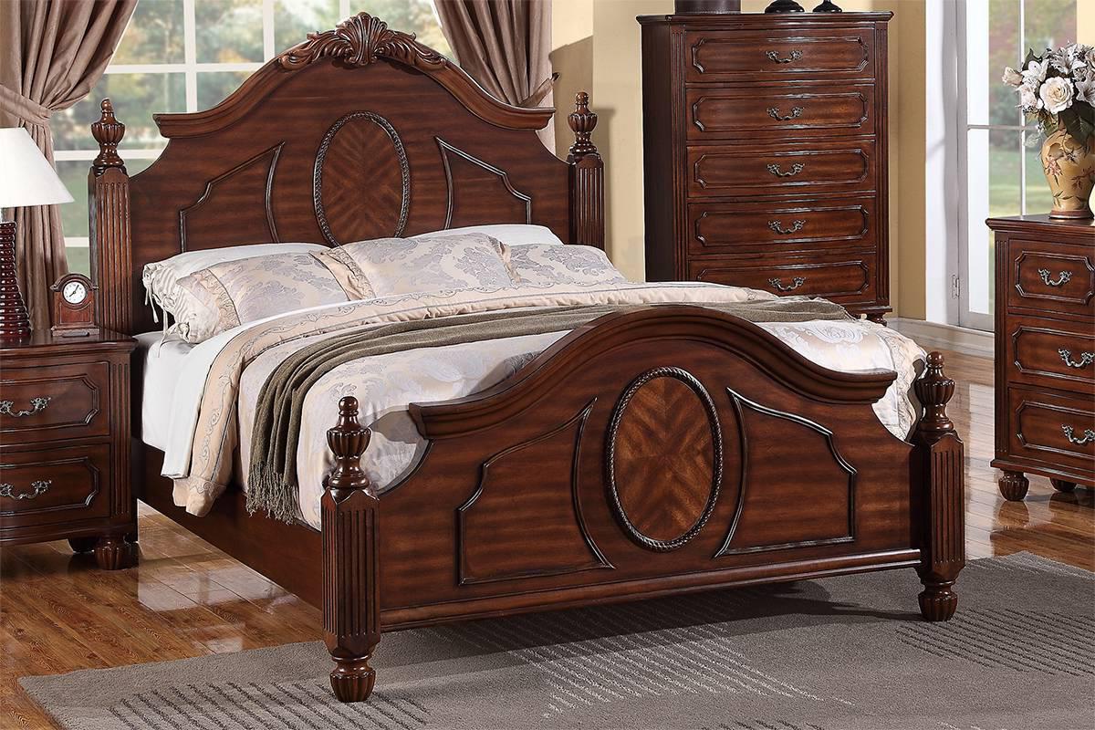 

    
Poundex Furniture F9141 Panel Bed Brown F9141EK
