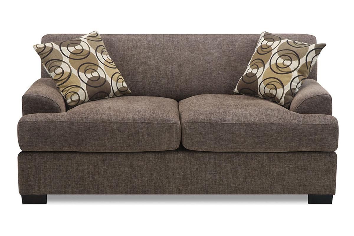 Contemporary Loveseat F7449 F7449 in Brown 