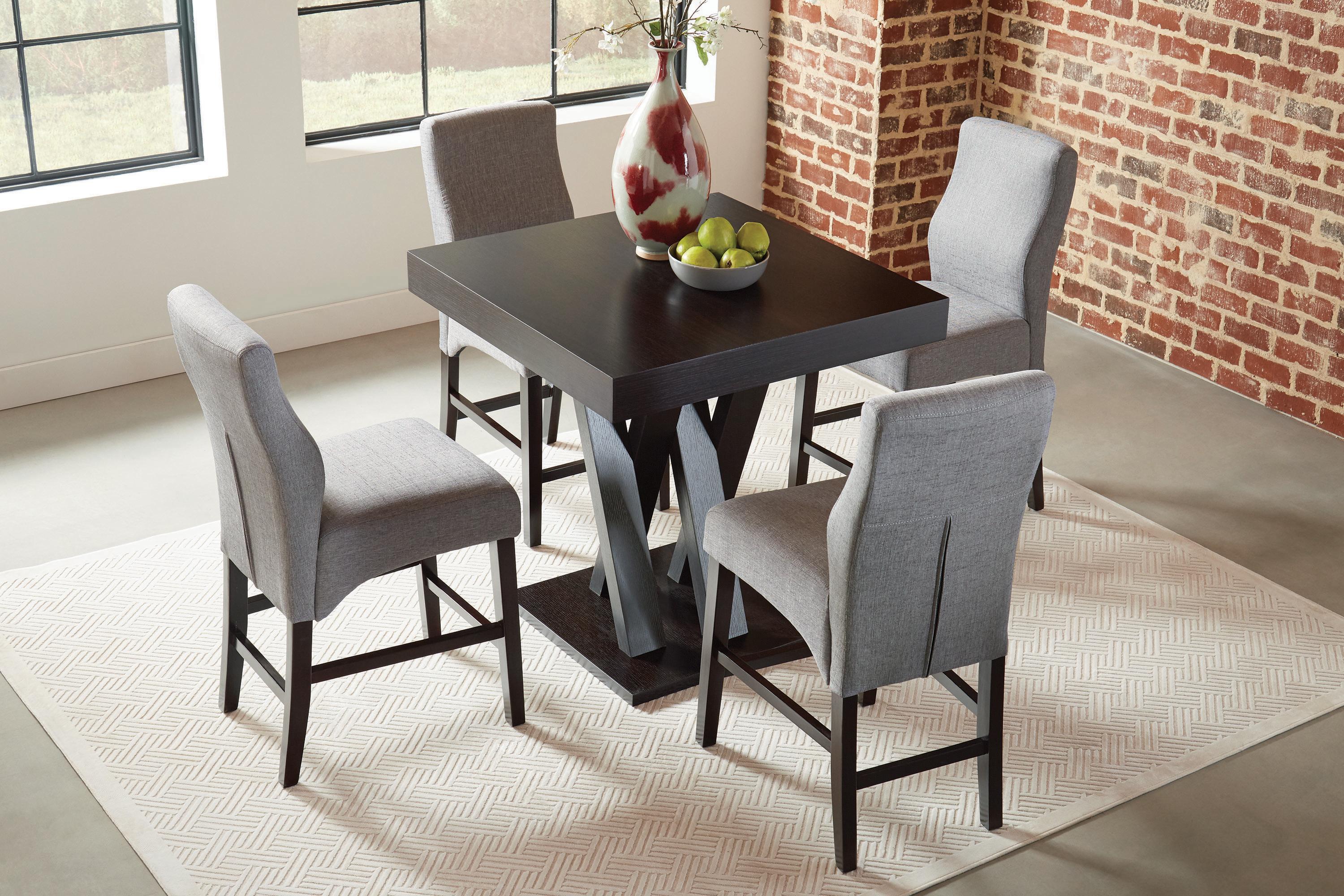 

    
Contemporary Cappuccino Solid Wood Dining Room Set 5pcs Coaster 100523-S5 Lampton
