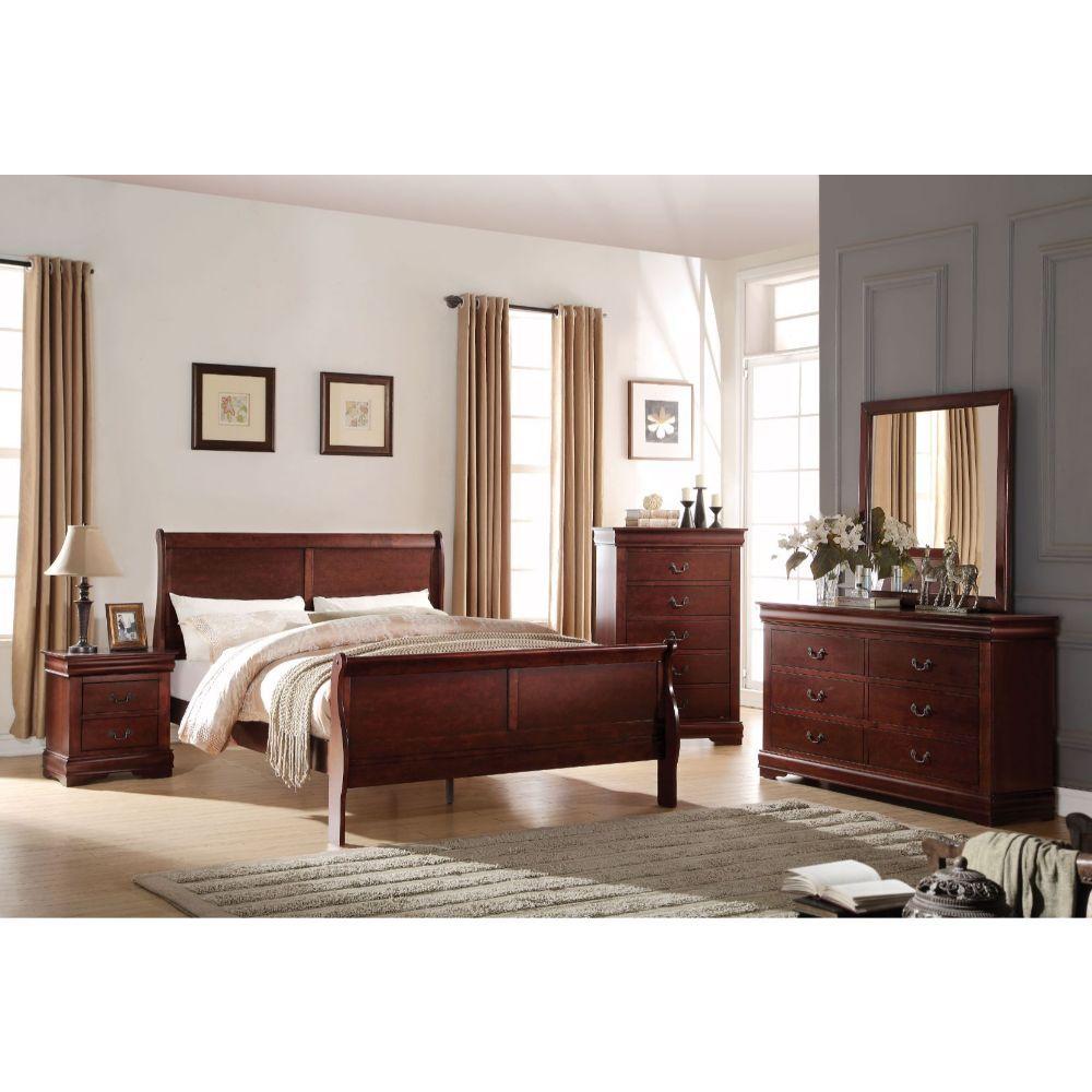

                    
Acme Furniture Louis Philippe Bedroom Set Cherry  Purchase 
