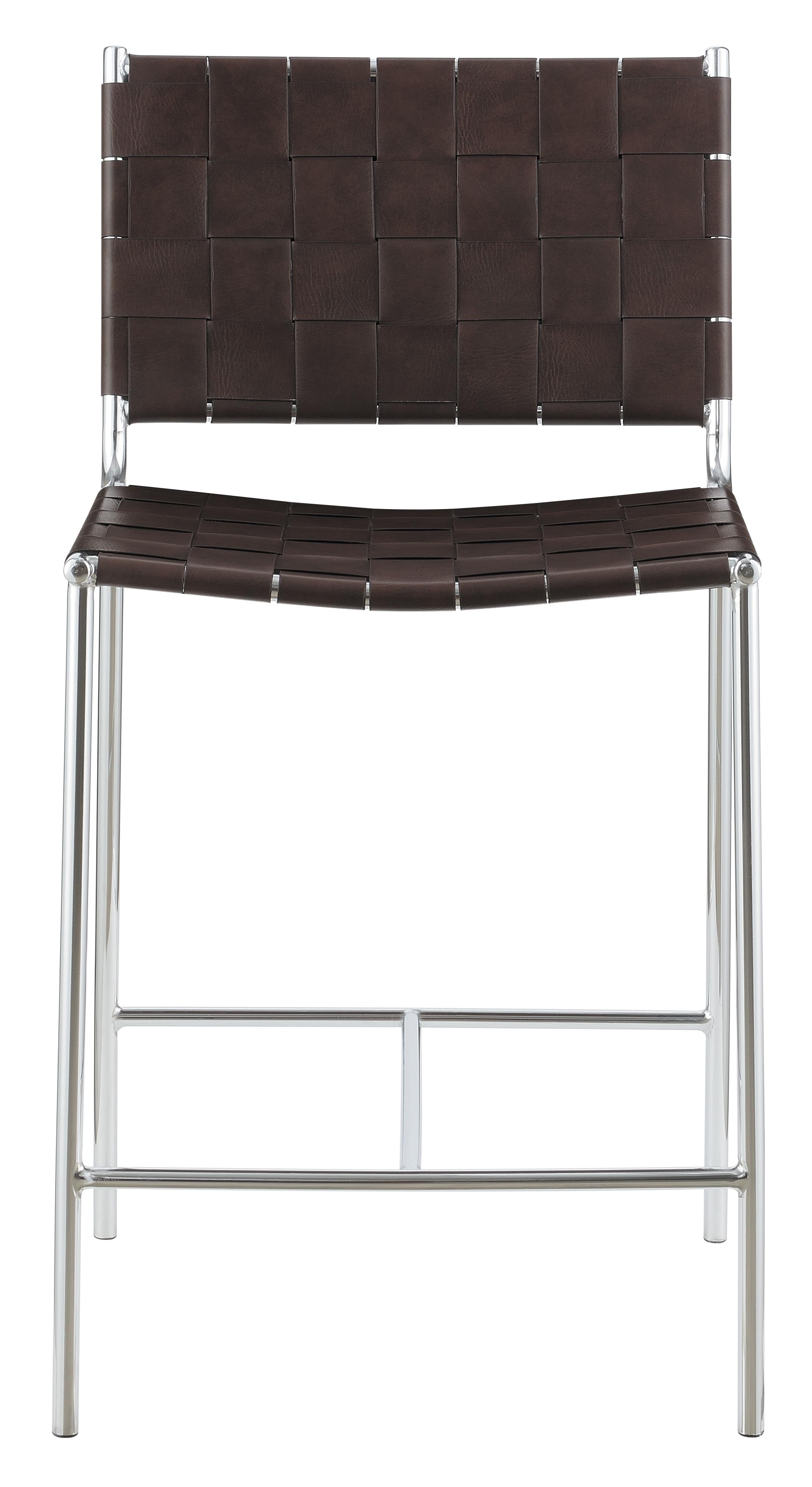 

    
Contemporary Chrome & Brown PVC Counter Height Stool Coaster 183583
