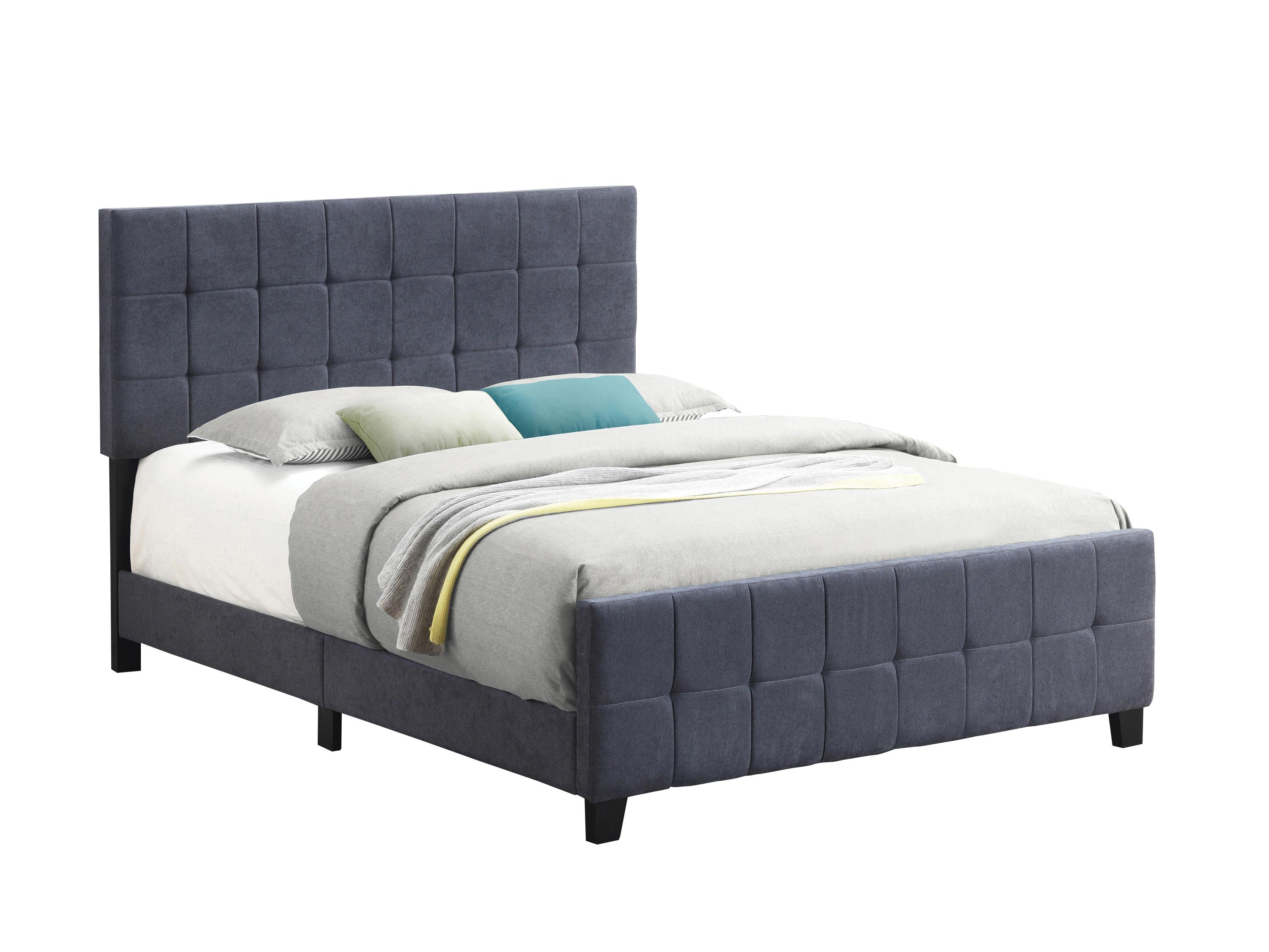 

    
Contemporary Dark Gray Fabric King Bed Coaster 305953KE Fairfield
