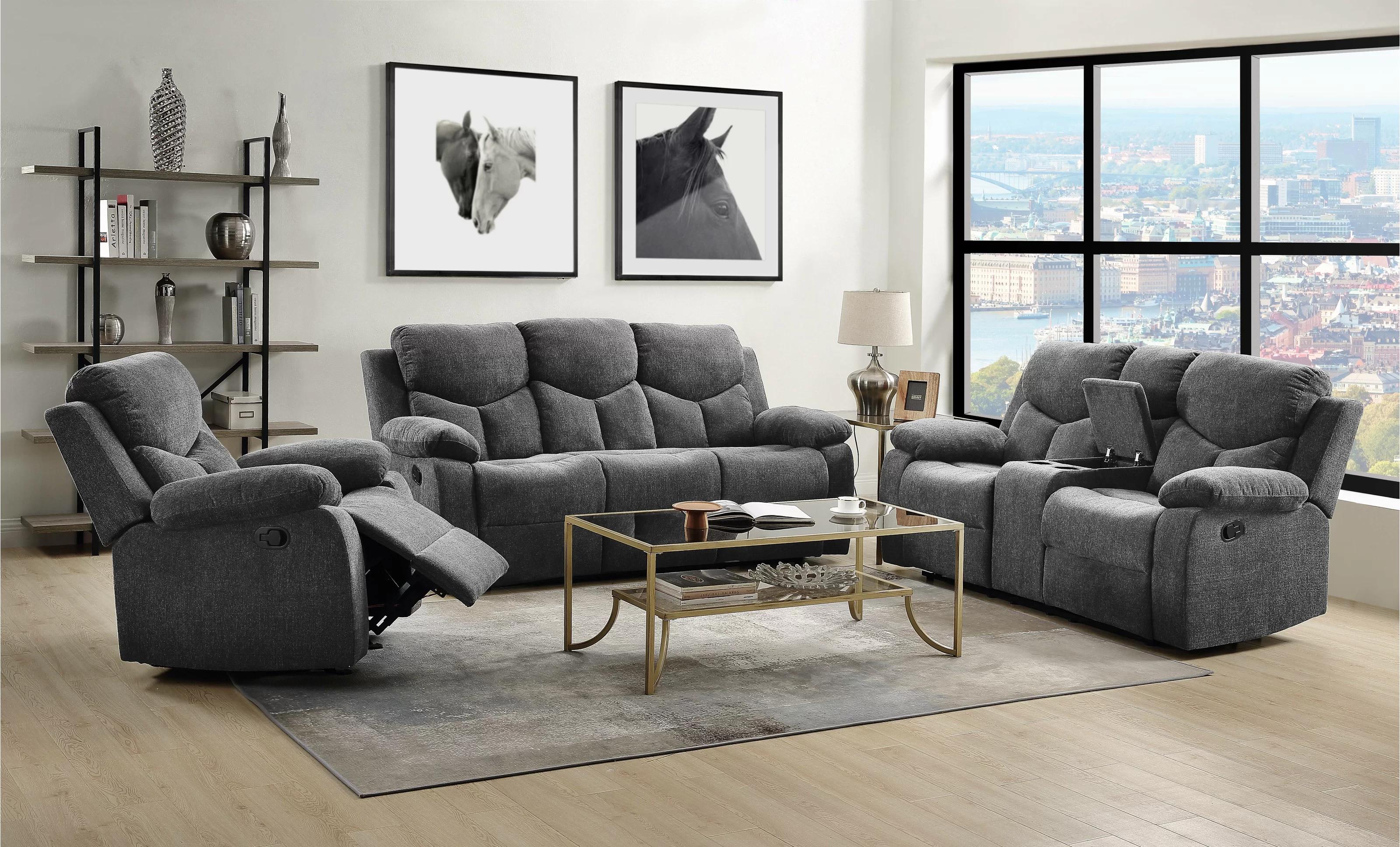 

                    
Buy Contemporary Gray Chenille Sofa + Loveseat + Recliner by Acme Kalen 55440-3pcs
