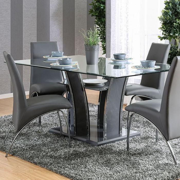 Contemporary Dining Table CM8372GY-T Glenview CM8372GY-T in Gray 