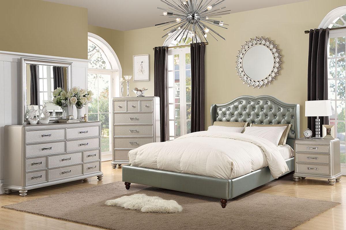 

    
Poundex Furniture F9367 Panel Bed Gray F9367CK
