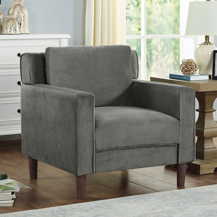 

    
Contemporary Gray Flannelette Arm Chair Furniture of America CM6064GY-CH Brandi
