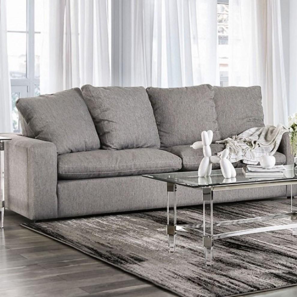 

    
Contemporary Gray Solid Wood Sofa Furniture of America Acamar SM9104-SF-S
