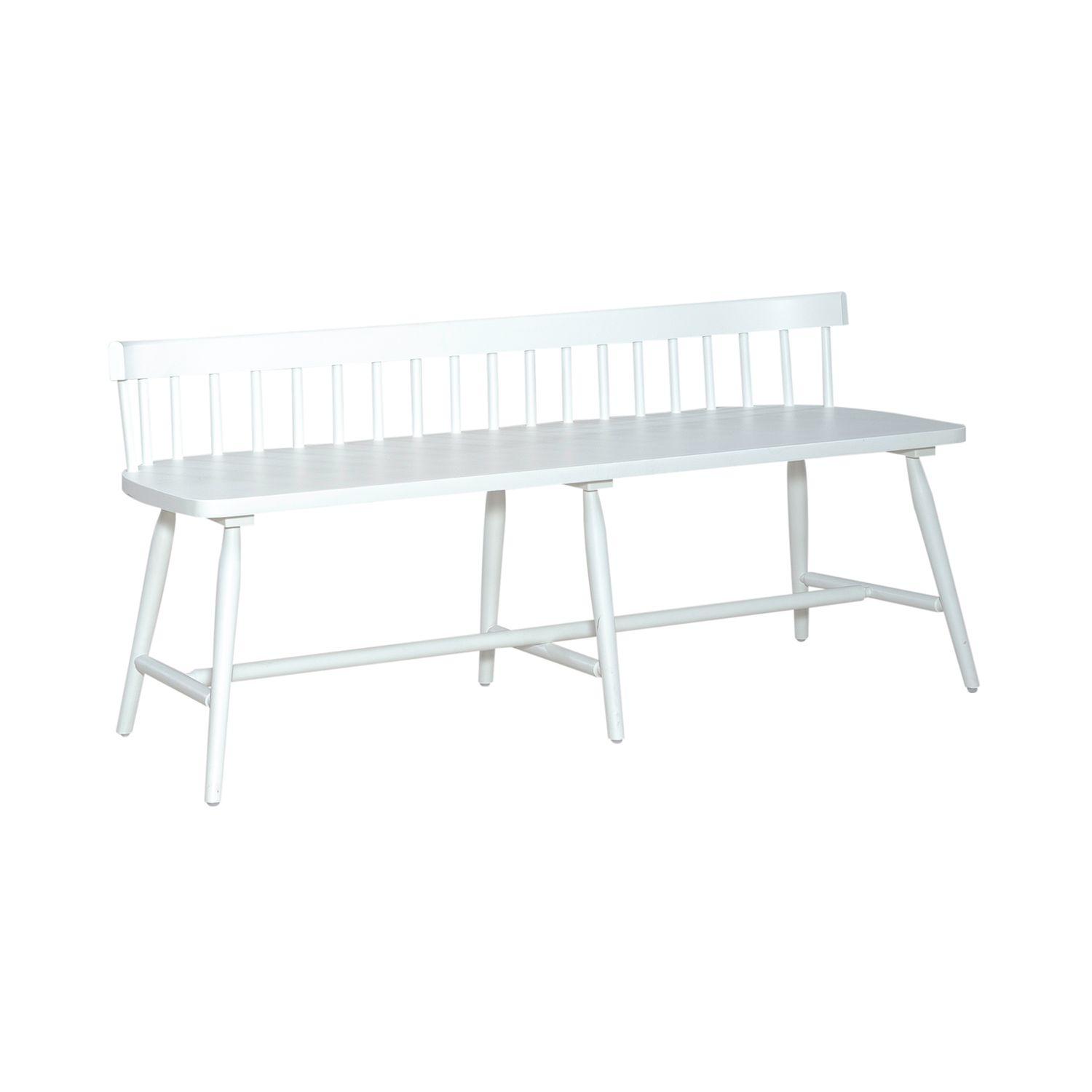 Contemporary Bed Bench Palmetto Heights (499-BR) 499-BR47 in White, Gray 