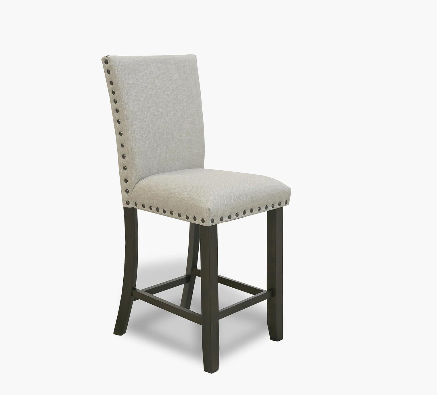 Contemporary Dining Chair Set Noland 72857-2pcs in Dark Oak Linen