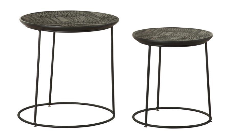 Contemporary Nesting Tables Set 935842 935842 in Black 