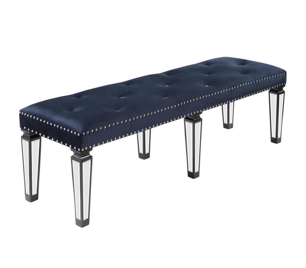 

    
Contemporary Navy Composite Wood Bench Acme Varian II BD00589-B
