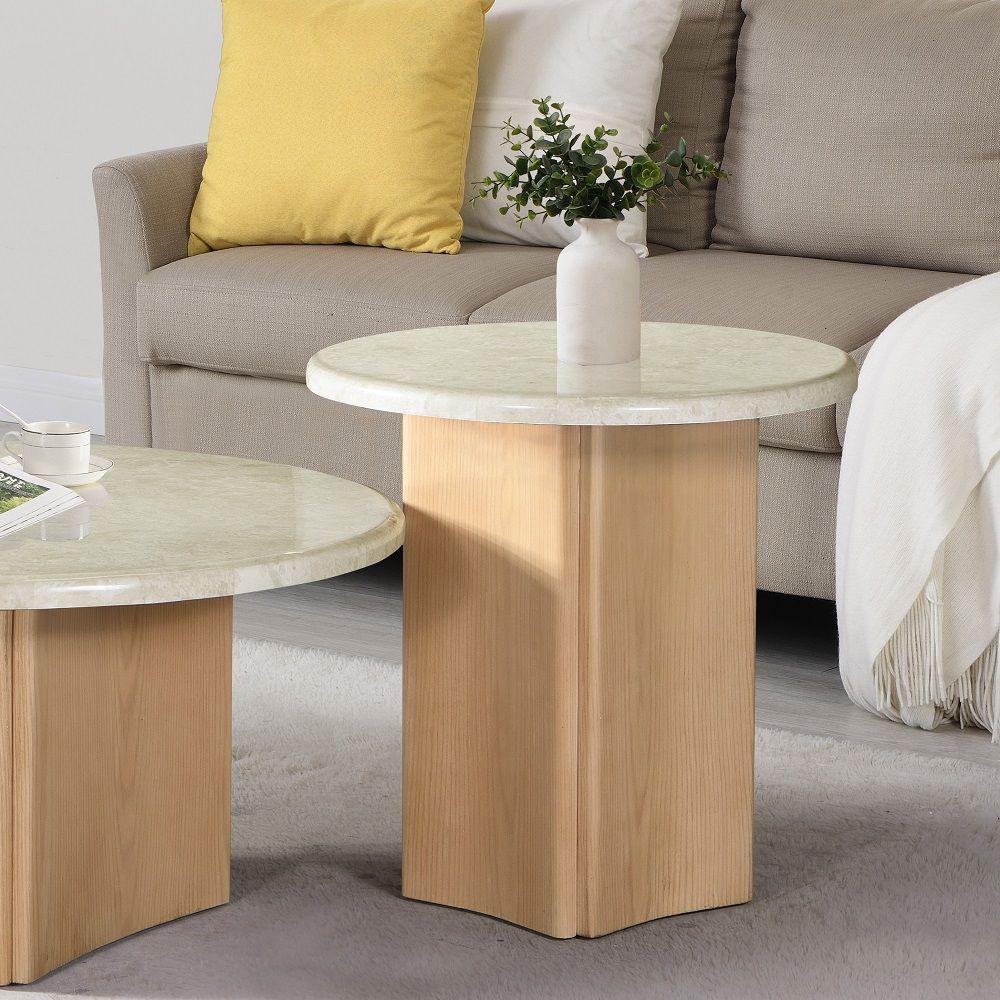 

    
Contemporary Oak Wood Round Coffee Table Acme Qwin LV03006
