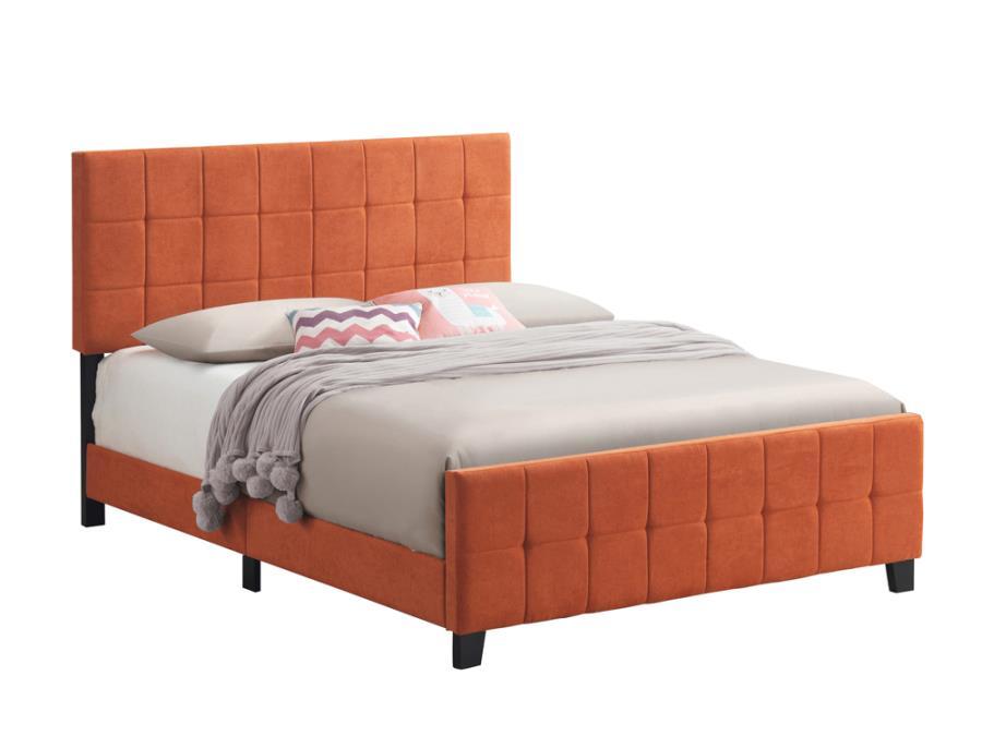 Contemporary Bed 305951Q Fairfield 305951Q in Orange Fabric