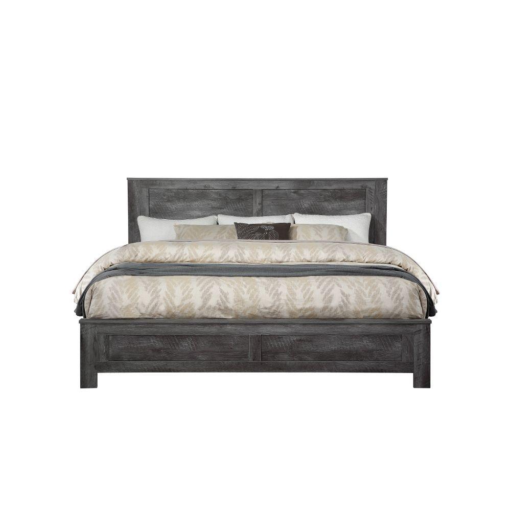 

    
Contemporary Rustic Gray Oak Queen Bed 3PCS Set by Acme Vidalia 27320Q-NS-3pcs
