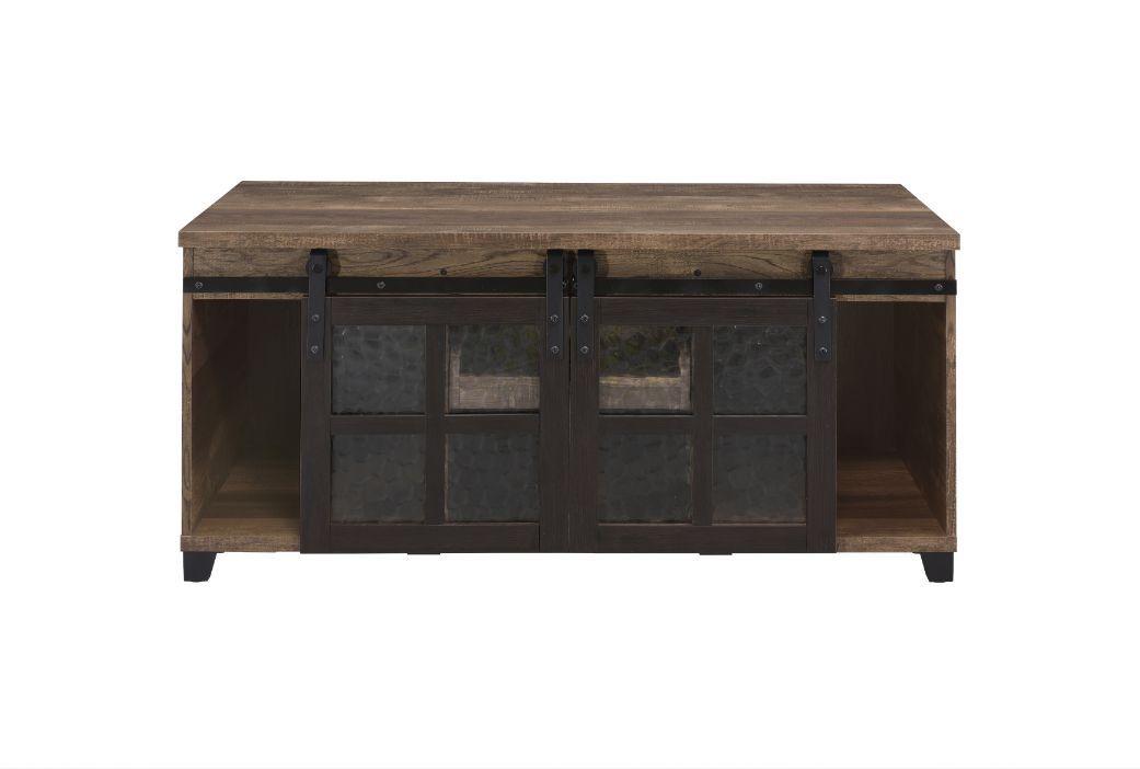 

    
Acme Furniture Nineel Coffee Table Rustic Brown 87955
