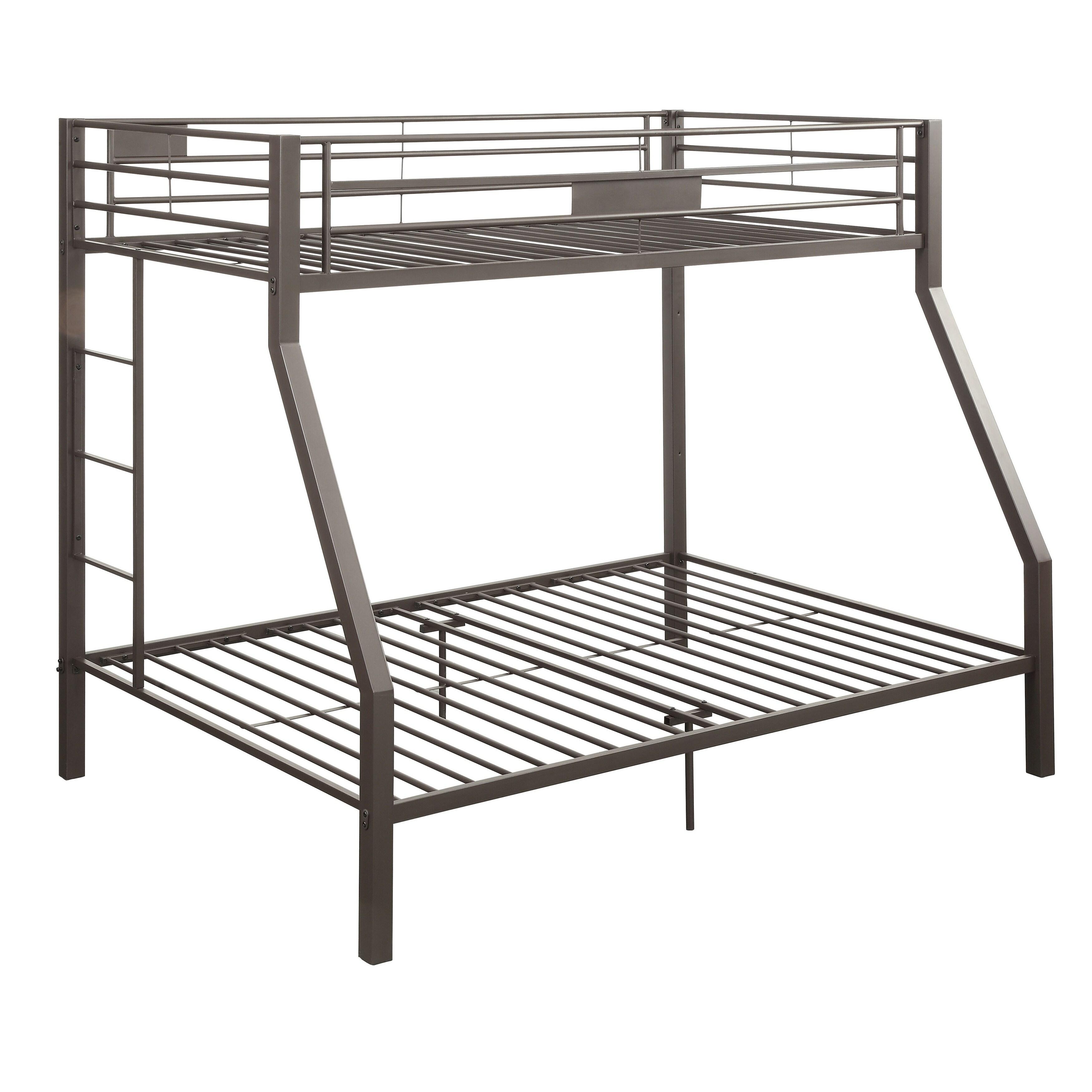 Contemporary Twin/Full Bunk Bed Limbra 37510 in Black 