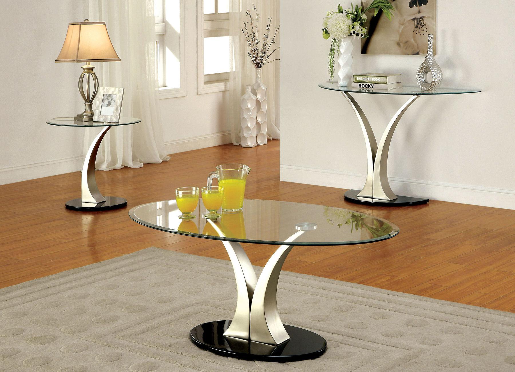 

    
Contemporary Satin Plated Tempered Glass Coffee Table Furniture of America CM4727C Valo
