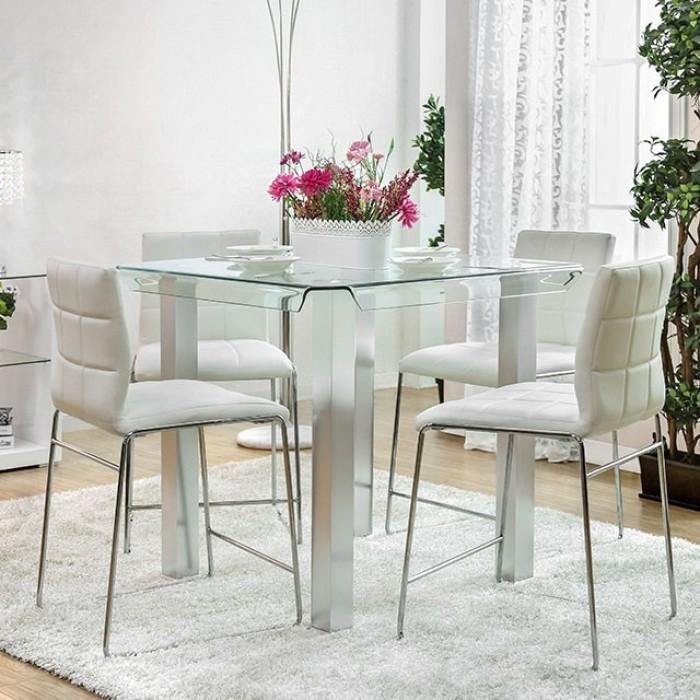 Contemporary Counter Height Table CM3362PT Richfield CM3362PT in White 