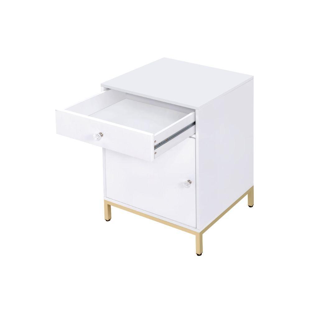 

    
Acme Furniture 92543 Ottey Cabinet White/Gold 92543
