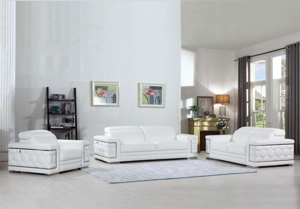 

    
 Shop  WHITE Genuine Italian Leather Armchair Contemporary 692 Global United
