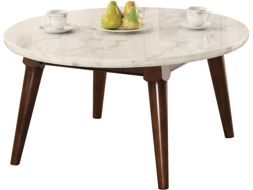 Contemporary Coffee Table Gasha 82890 in White 