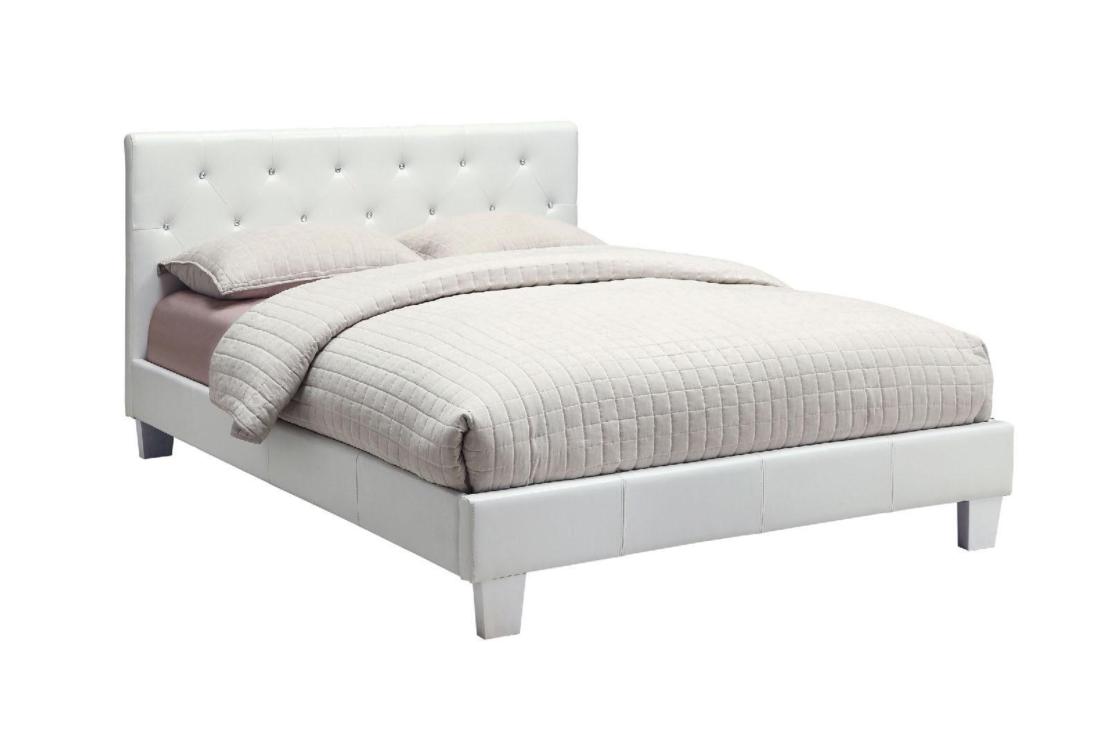 

    
Contemporary White Solid Wood Full Bed Furniture of America CM7949WH-F Velen
