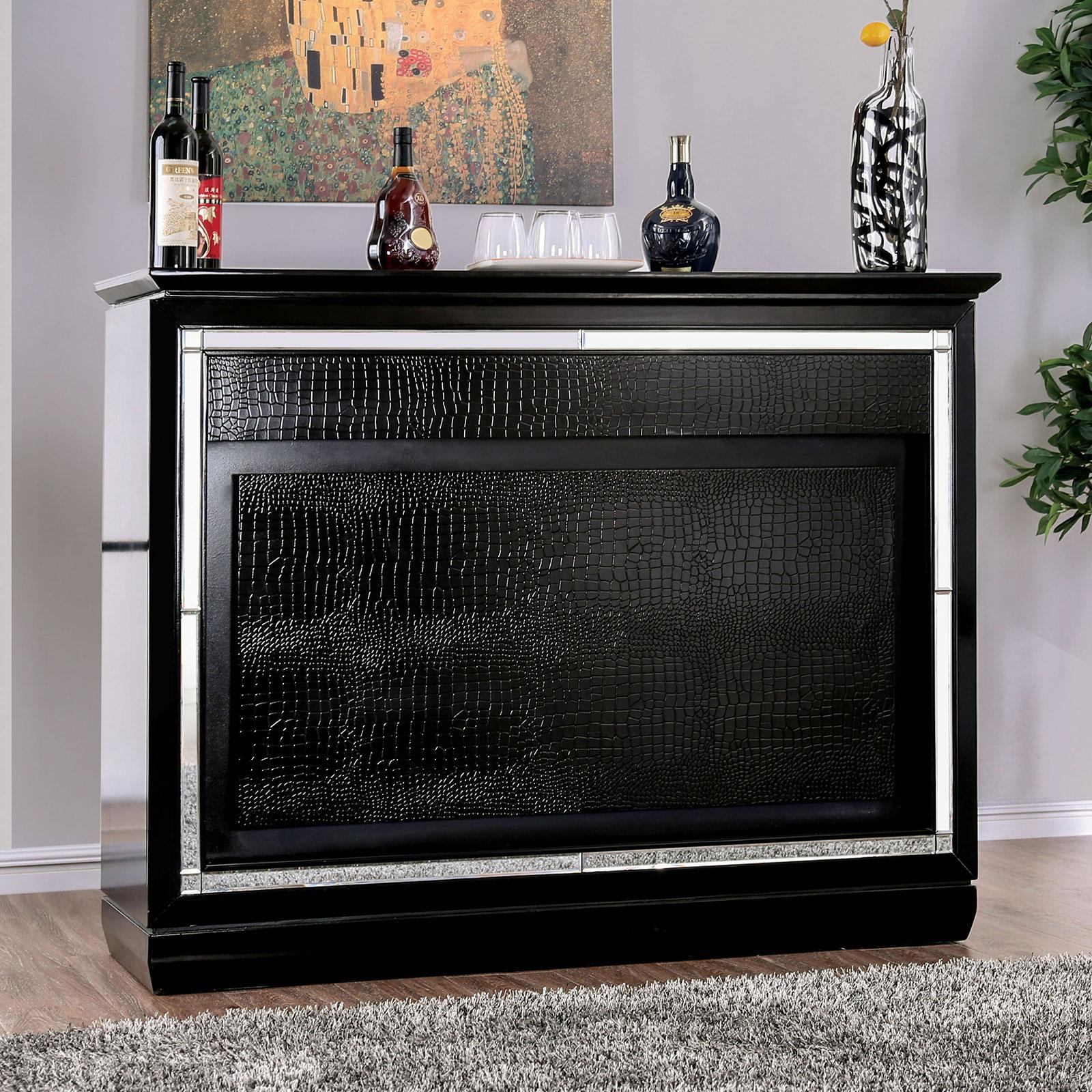 

                    
Furniture of America ALENA CM3452BK-BT Bar Table Black Crocodile Texture Purchase 
