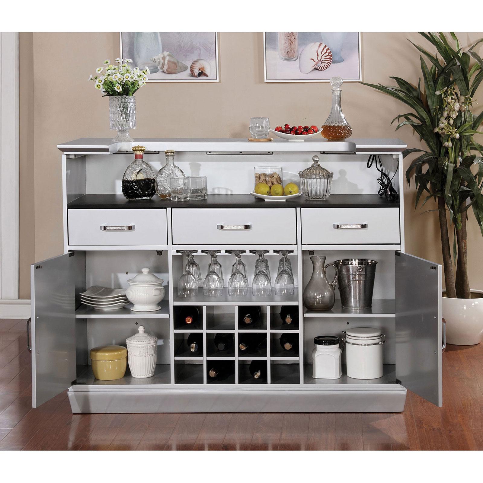 

    
Silver Solid Wood Bar Table ALENA CM3452BT Furniture of America Transitional
