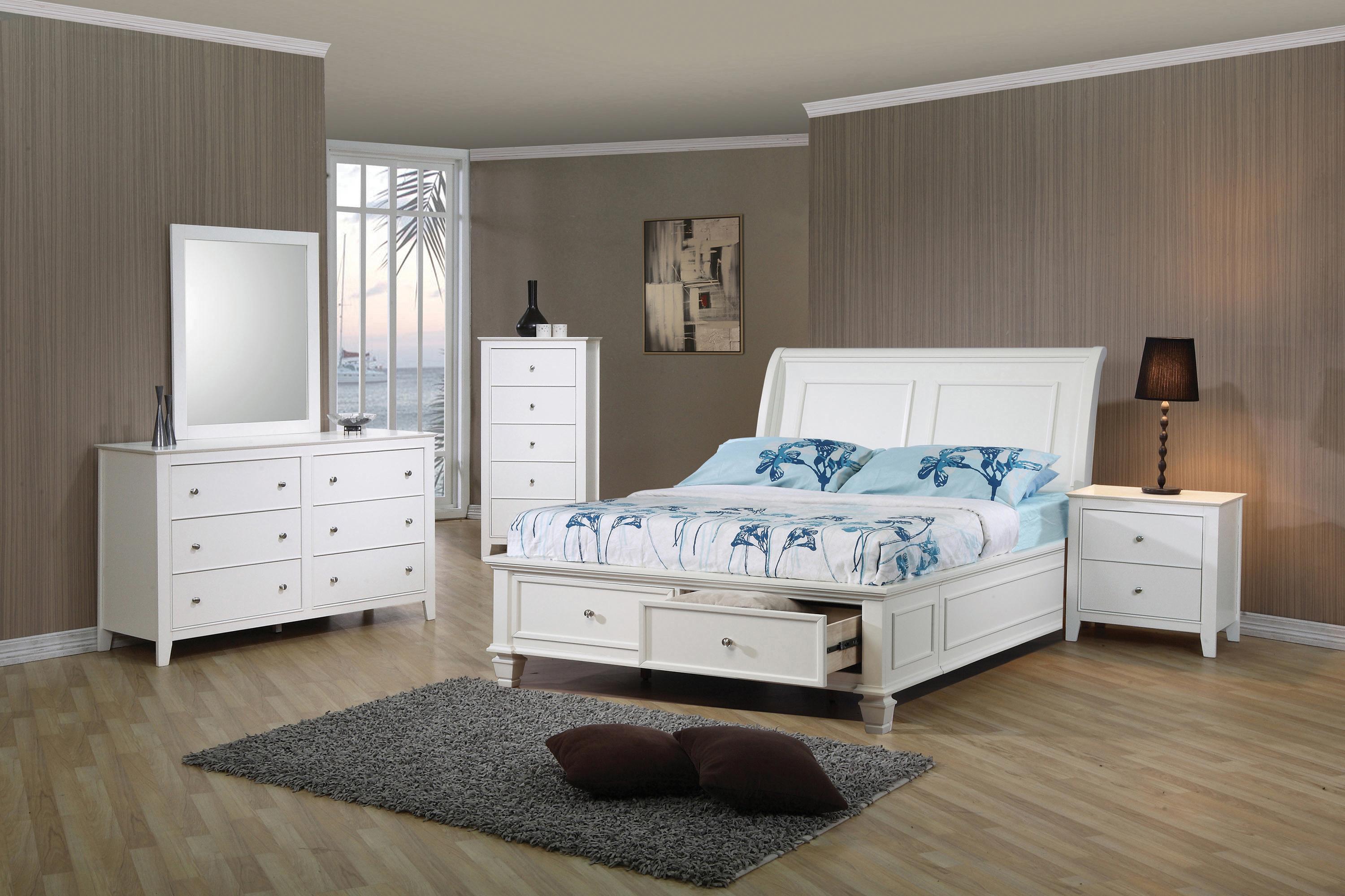Cottage Bedroom Set 400239F-S3 Selena 400239F-S3 in White 