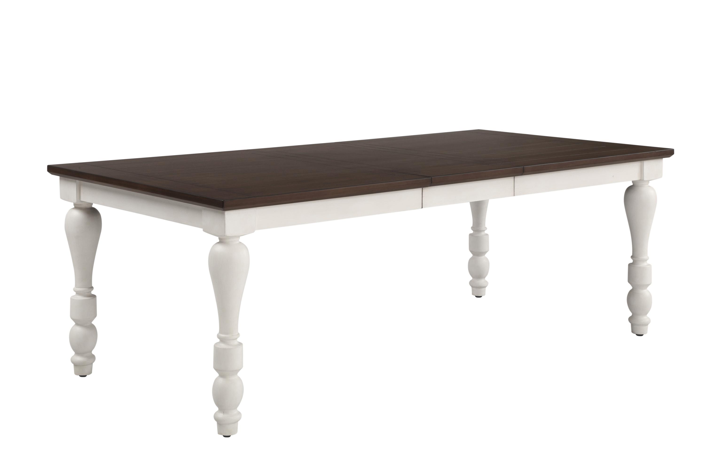 Cottage Dining Table 110381 Madelyn 110381 in Cocoa, White 