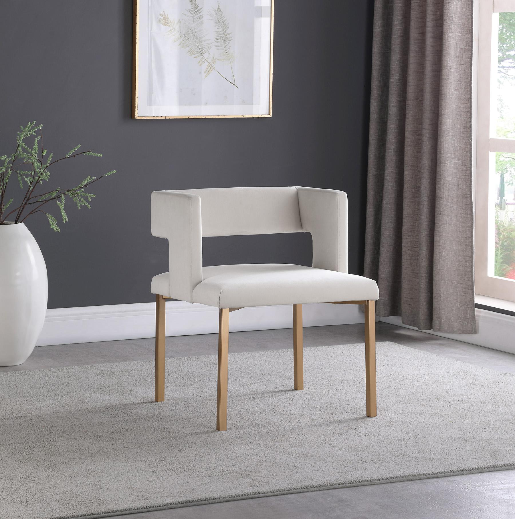 

        
Meridian Furniture CALEB 967Cream-C Dining Chair Set Cream/Gold Velvet 753359806143
