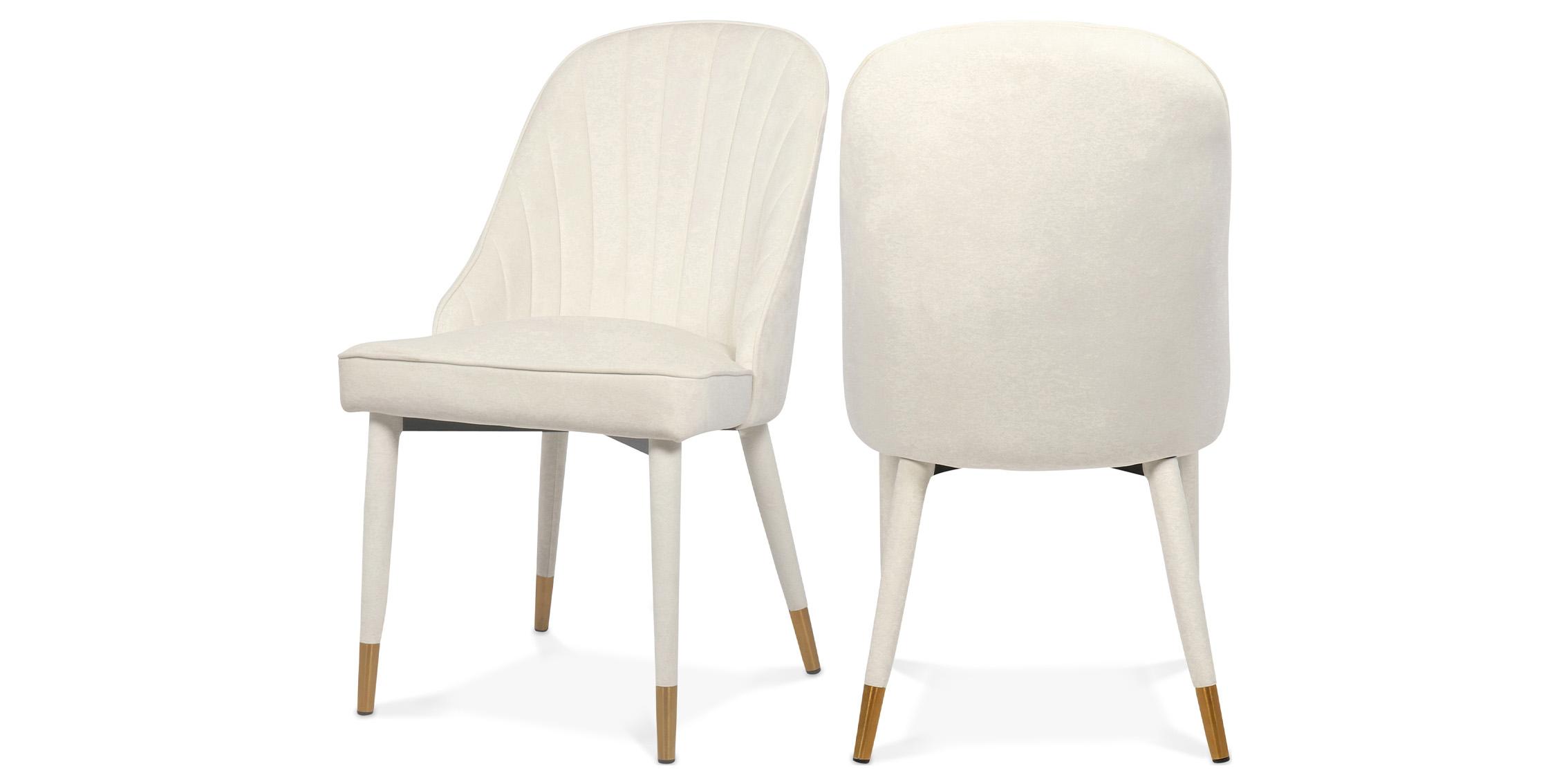 Contemporary, Modern Dining Chair Set BELLE 811Cream-C 811Cream-C in Cream Velvet