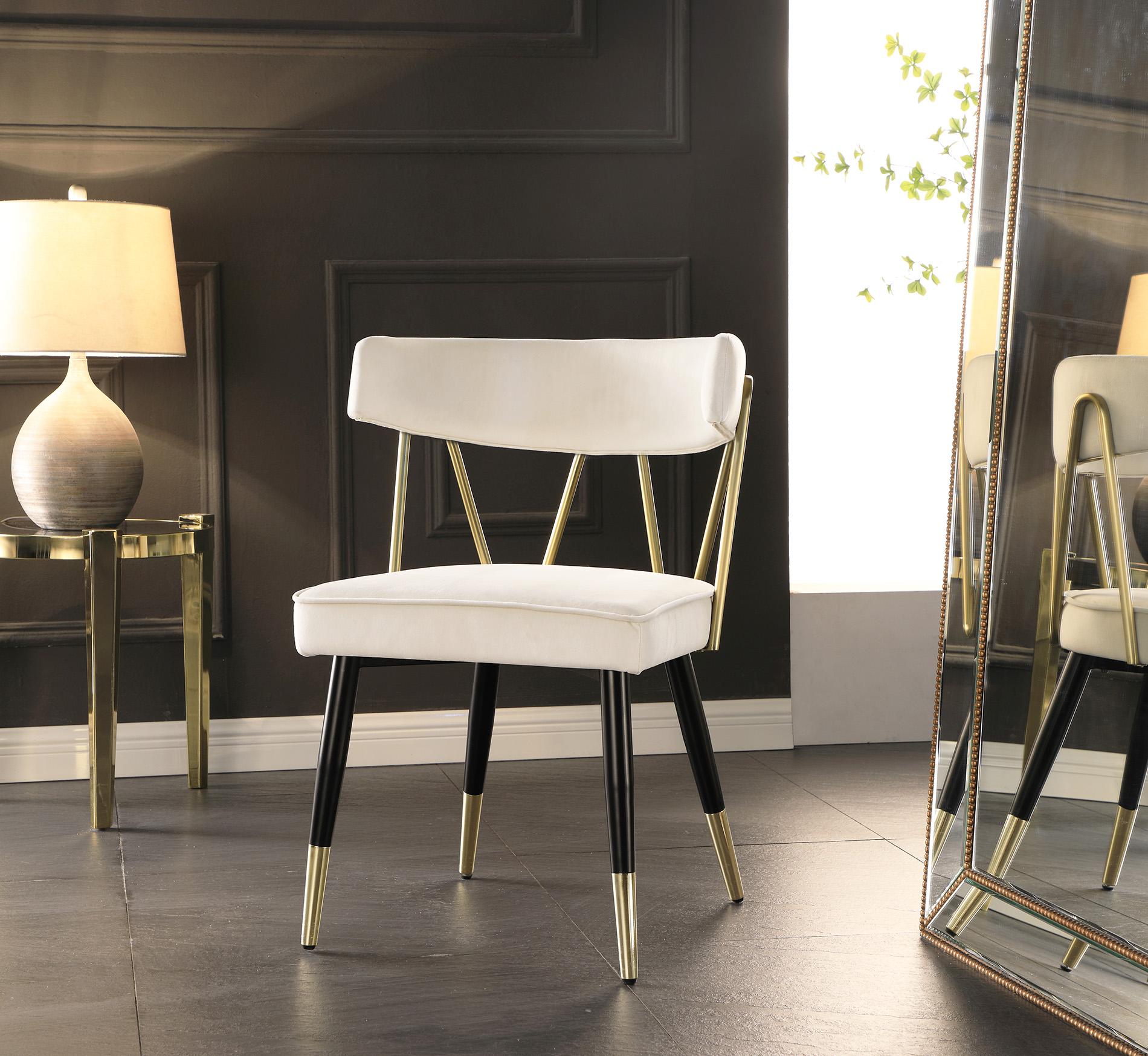 

    
Cream Velvet & Gold Chair Set 2 RHEINGOLD 854Cream-C Meridian Modern
