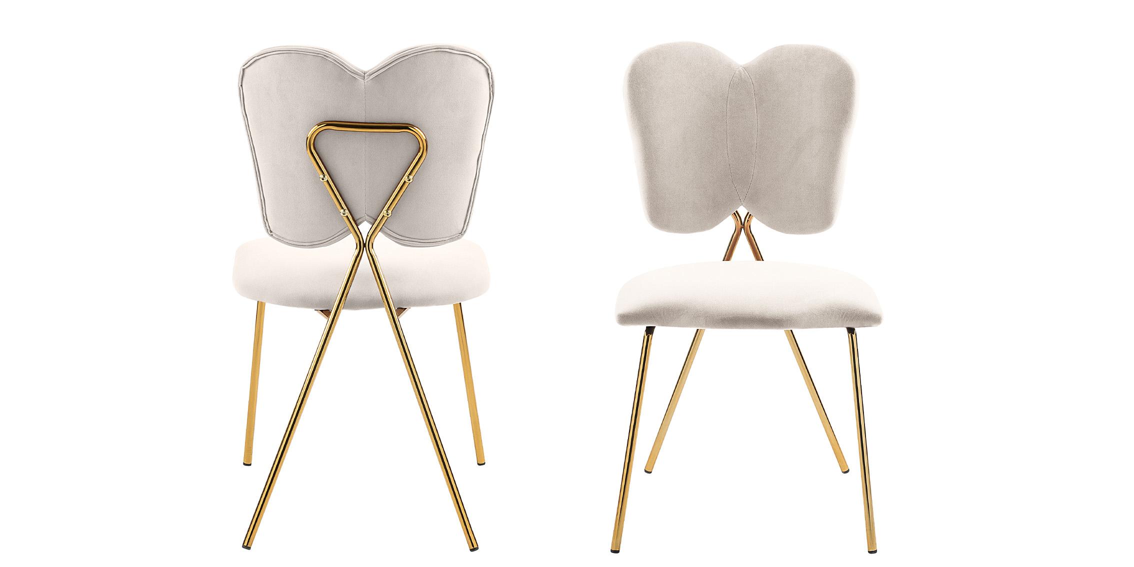 

        
Meridian Furniture ANGEL  780Cream-C Dining Chair Set Cream/Gold Velvet 753359805023
