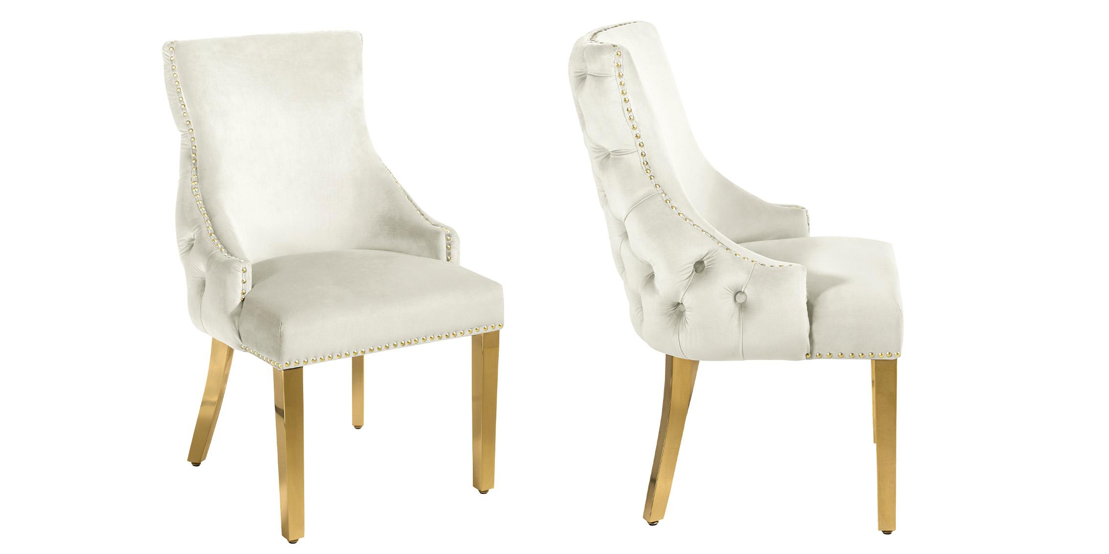 

    
Meridian Furniture TUFT 730Cream-C Dining Chair Set Cream/Gold 730Cream-C

