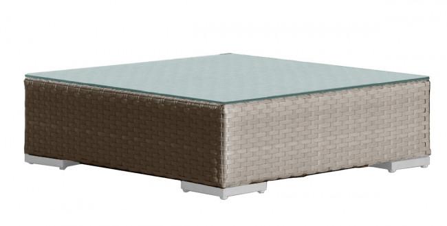 Contemporary Outdoor Coffee Table Cubix 902-1349-KBU-CT in Beige 