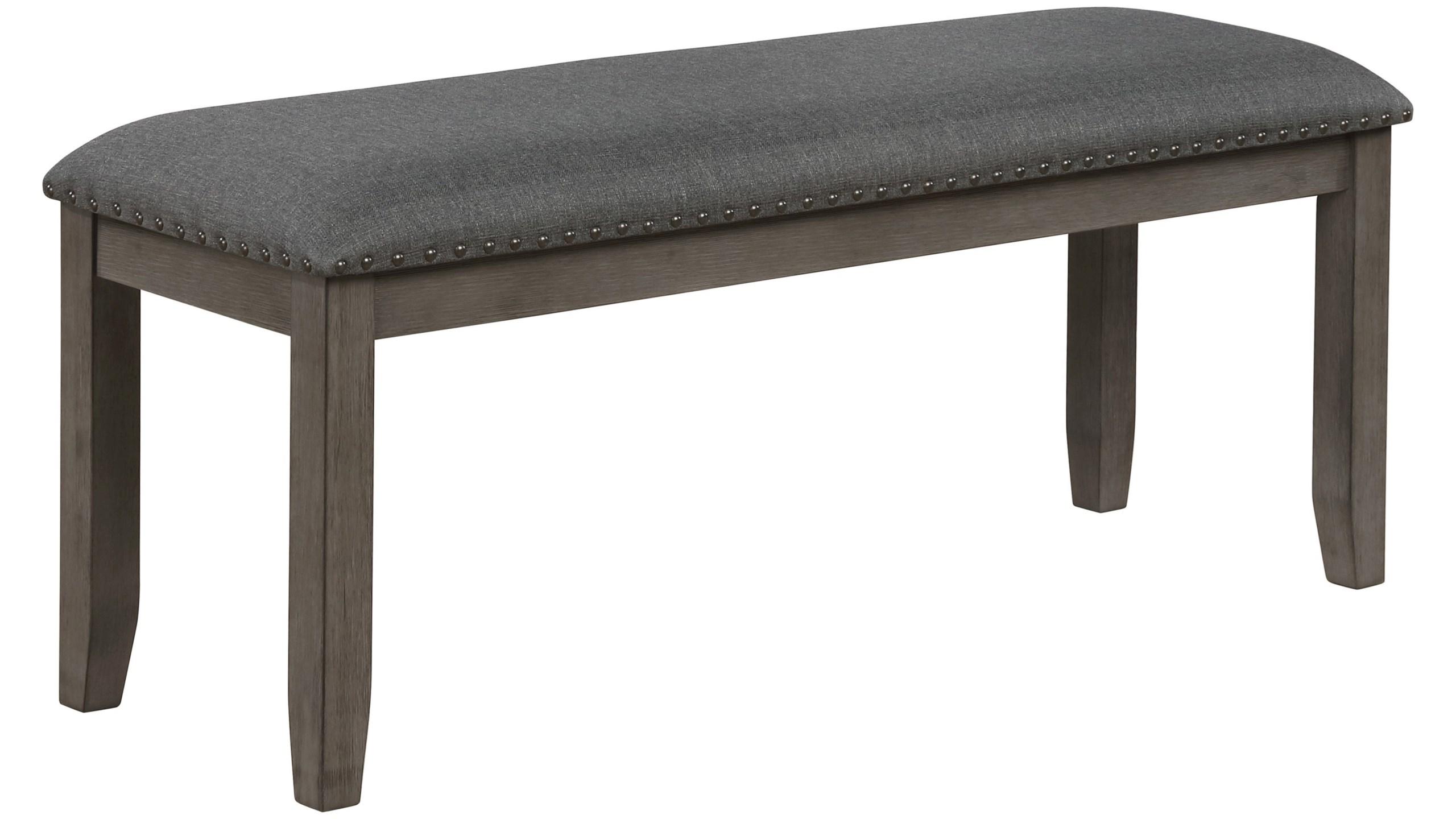 

    
Dark Gray Dining Bench by Crown Mark Favella 2323DGY-BENCH
