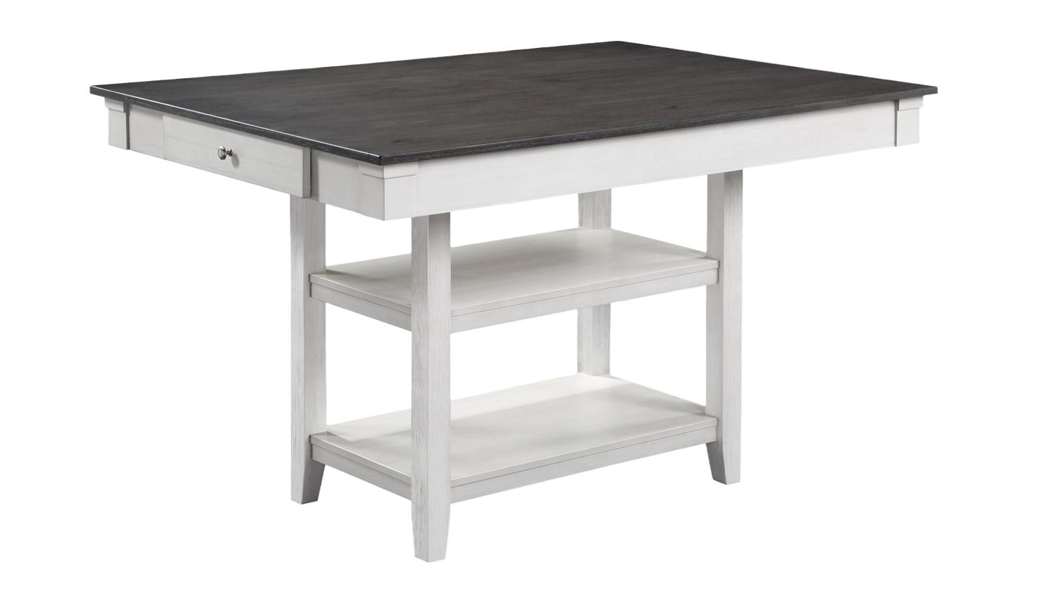 

    
Dark Gray & White Counter Height Table by Crown Mark Nina 2715GY-T-4260
