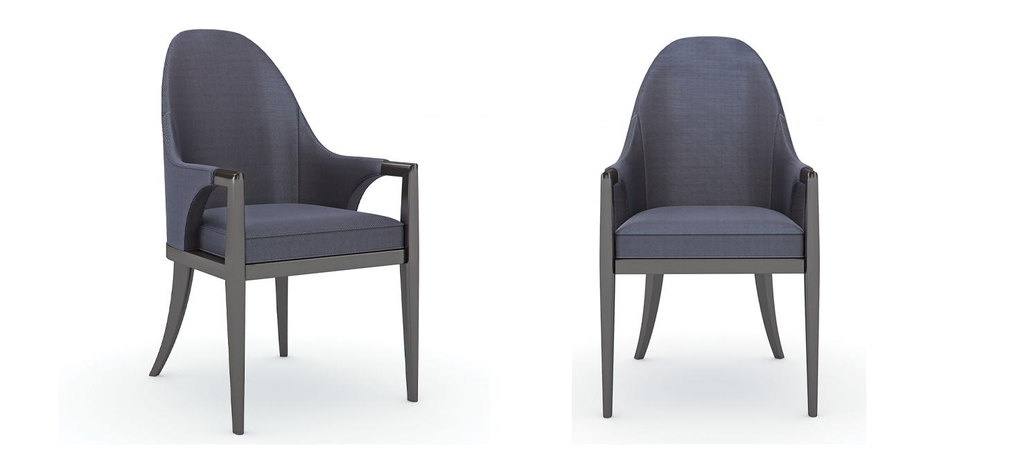 

    
Textured Navy Performance Fabric Set 2Pcs NATURAL CHOICE ARM CHAIR by Caracole

