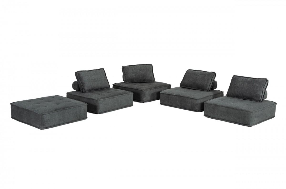 

    
Dark Grey Fabric Modular Sectional Sofa VIG Divani Casa Nolden Contemporary
